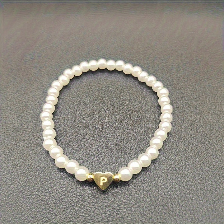 Chique armband met initiaal in hart (A-Z)