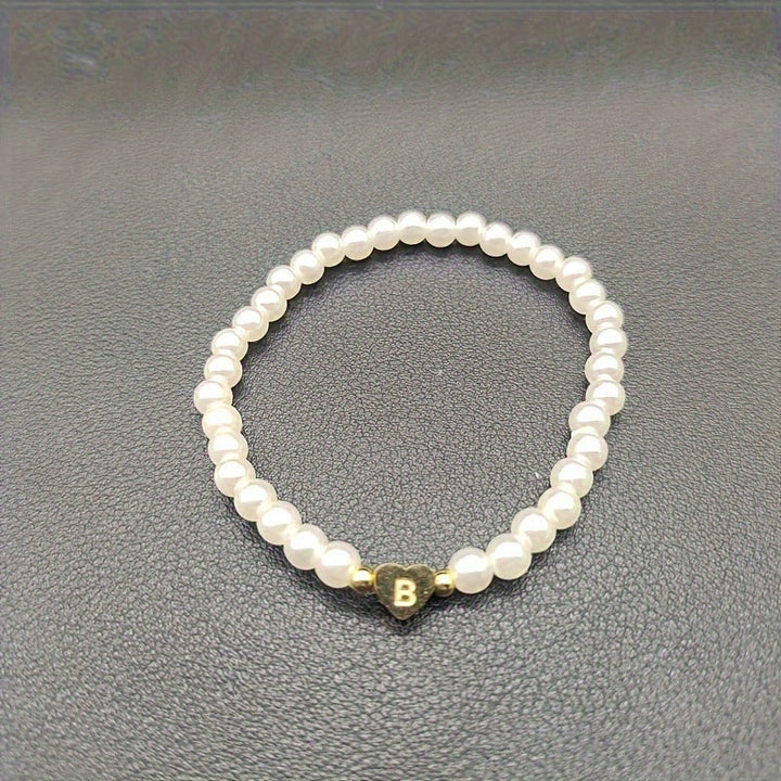 Chique armband met initiaal in hart (A-Z)