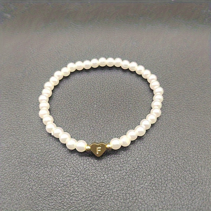 Chique armband met initiaal in hart (A-Z)
