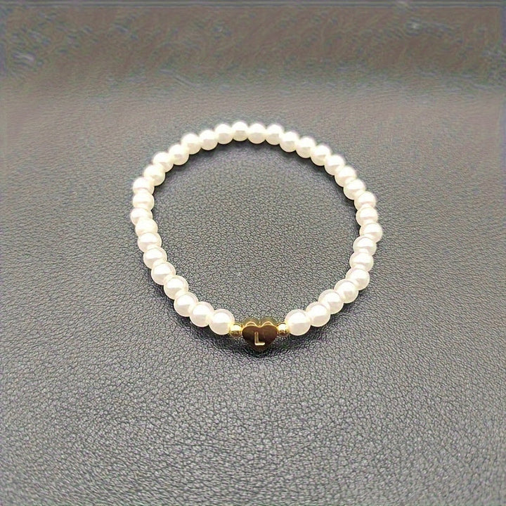 Chique armband met initiaal in hart (A-Z)