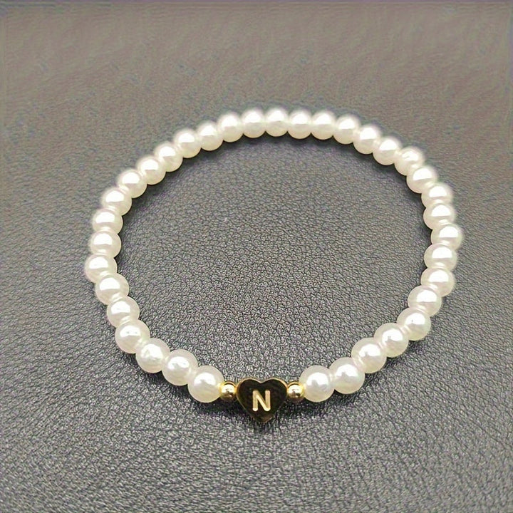 Chique armband met initiaal in hart (A-Z)