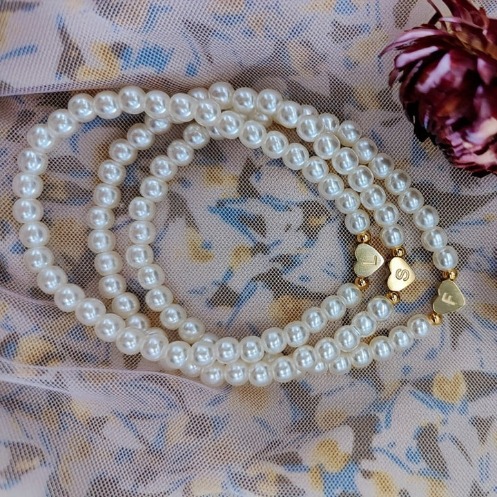 Chique armband met initiaal in hart (A-Z)