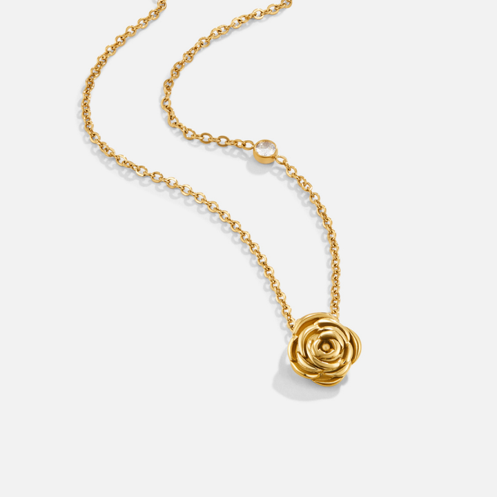 Ketting met goudkleurige roos-hanger