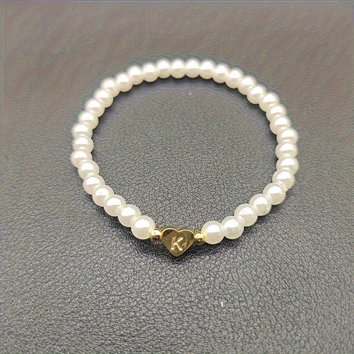 Chique armband met initiaal in hart (A-Z)