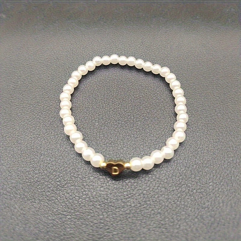 Chique armband met initiaal in hart (A-Z)