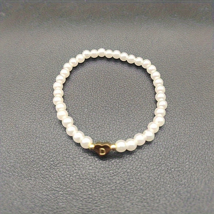 Chique armband met initiaal in hart (A-Z)