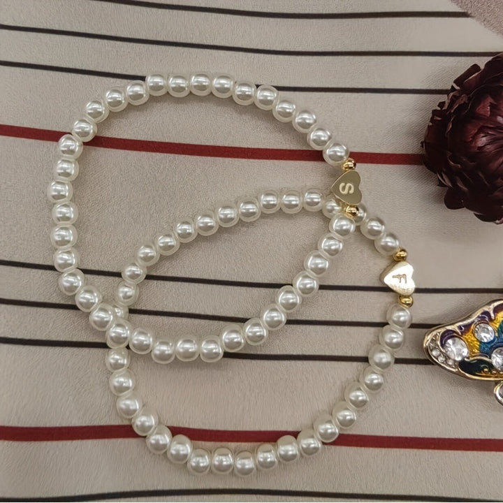 Chique armband met initiaal in hart (A-Z)