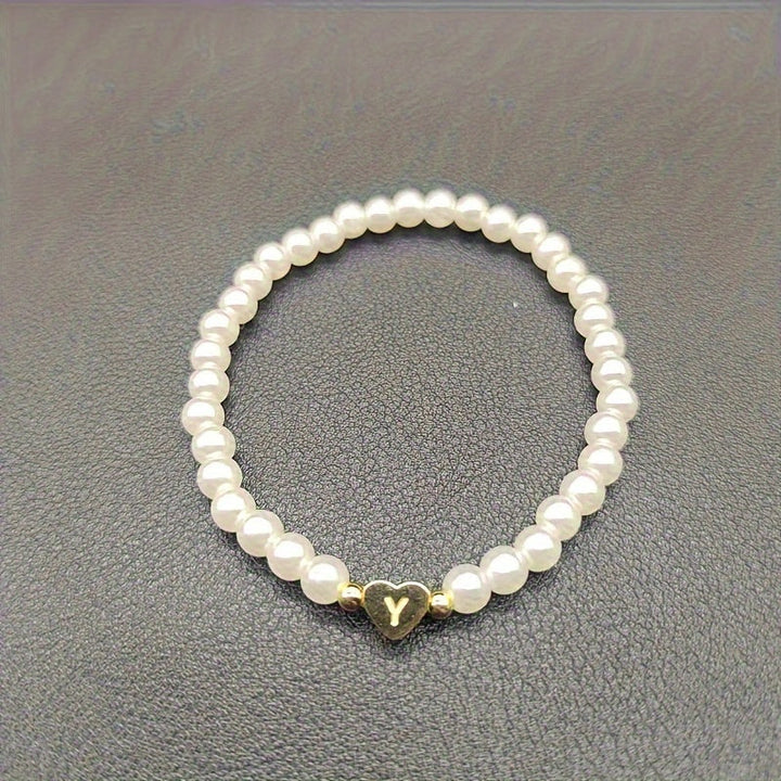 Chique armband met initiaal in hart (A-Z)