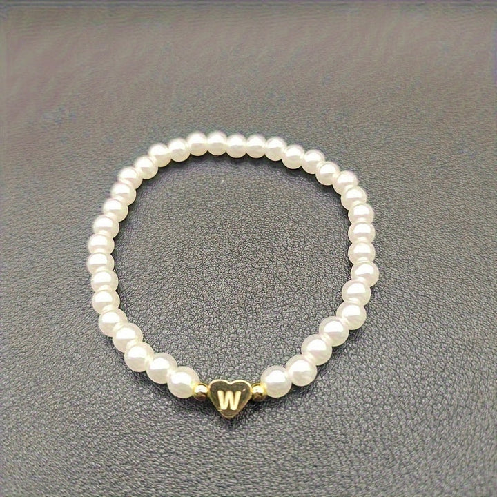Chique armband met initiaal in hart (A-Z)