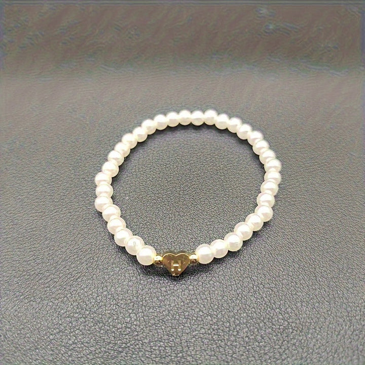 Chique armband met initiaal in hart (A-Z)