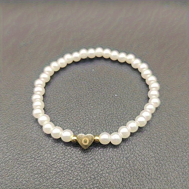 Chique armband met initiaal in hart (A-Z)