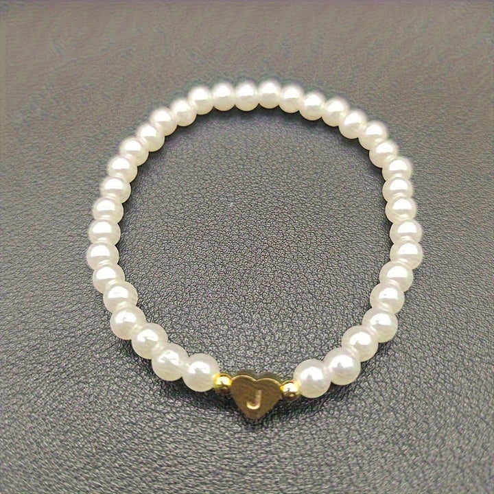 Chique armband met initiaal in hart (A-Z)