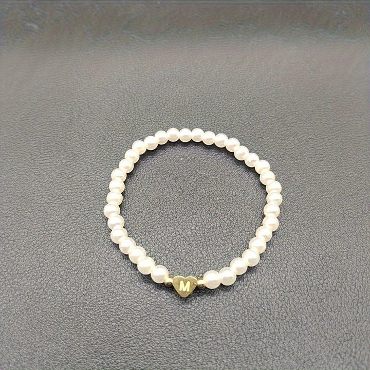 Chique armband met initiaal in hart (A-Z)