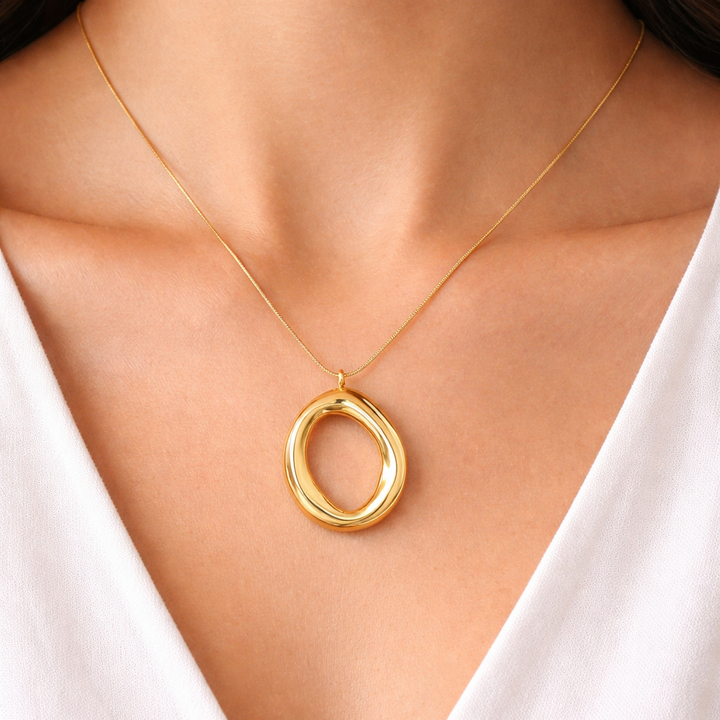 Goudkleurige ovale ketting