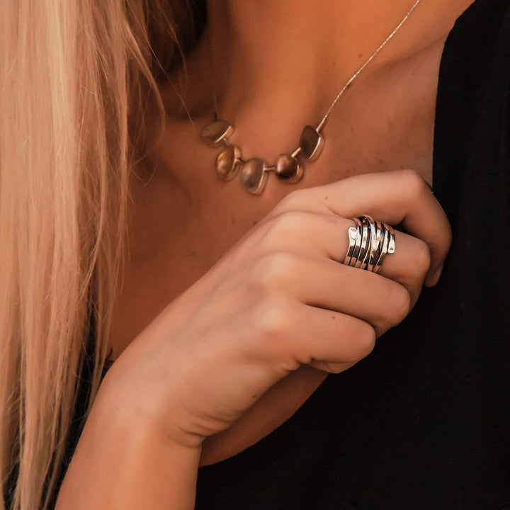 Elegante zilverkleurige vintage ring
