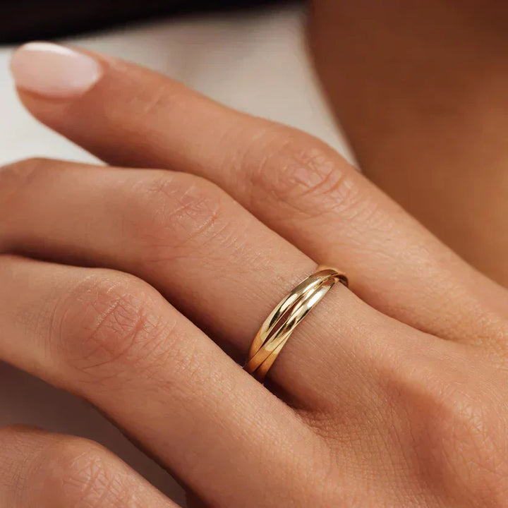 Goudkleurige ring Lena Trielle
