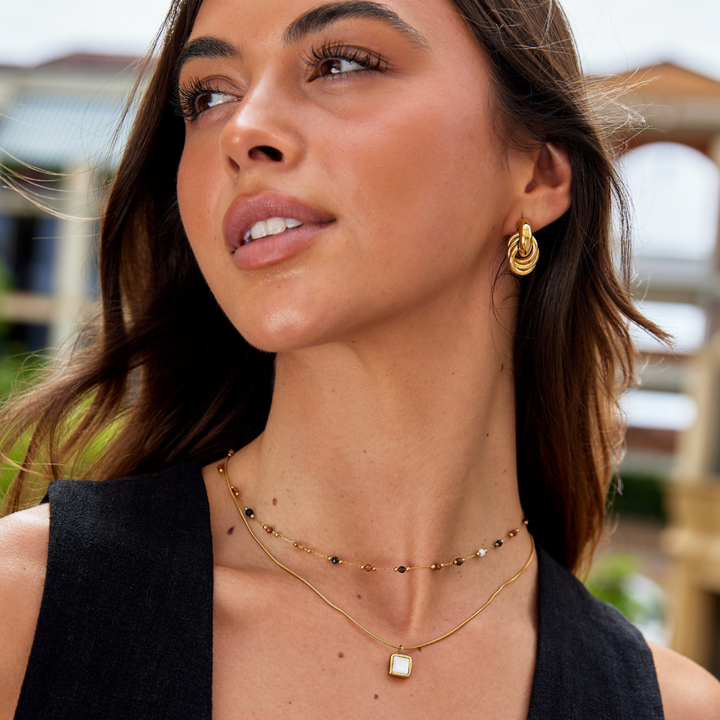 Minimalistische ketting met steen