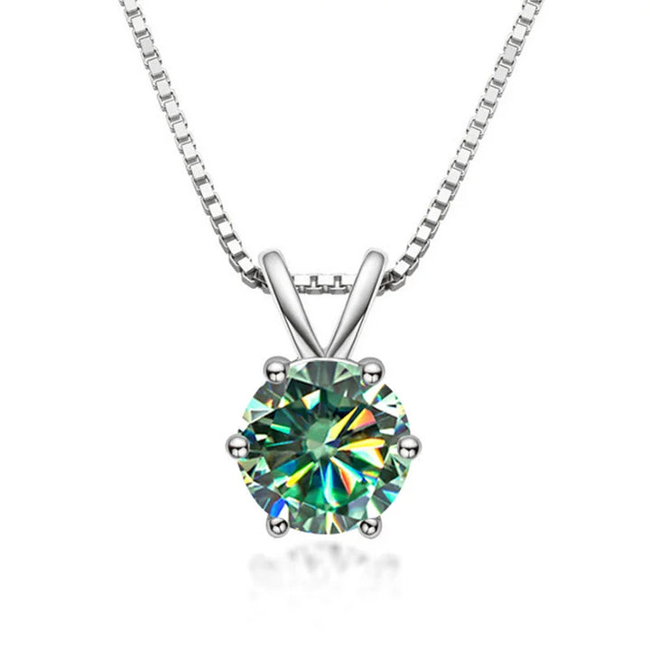 Elegante Solitaire Halsketting met Moissaniet