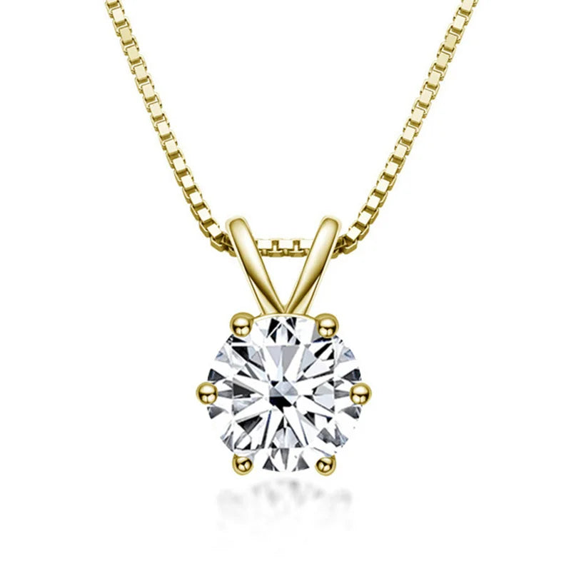 Elegante Solitaire Halsketting met Moissaniet