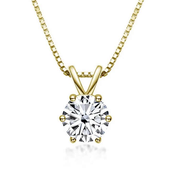 Elegante Solitaire Halsketting met Moissaniet