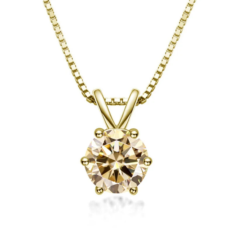 Elegante Solitaire Halsketting met Moissaniet