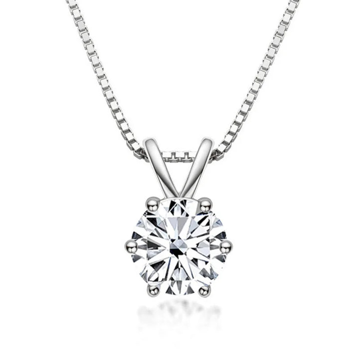 Elegante Solitaire Halsketting met Moissaniet