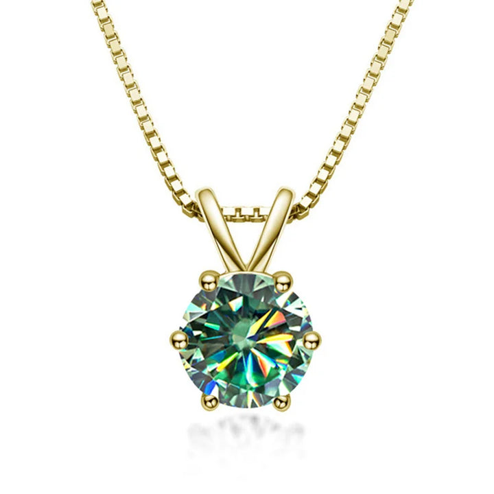 Elegante Solitaire Halsketting met Moissaniet