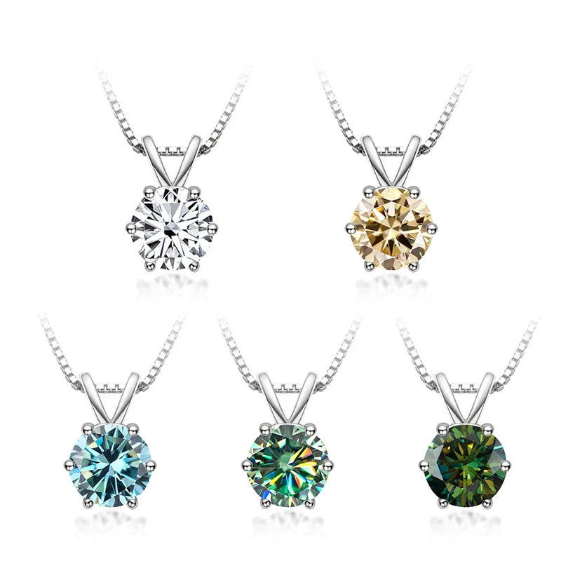 Elegante Solitaire Halsketting met Moissaniet