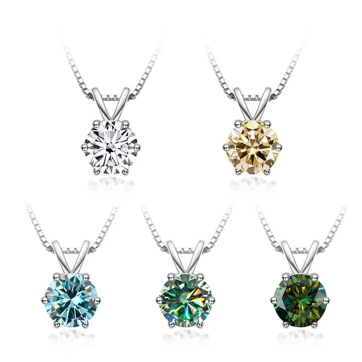 Elegante Solitaire Halsketting met Moissaniet