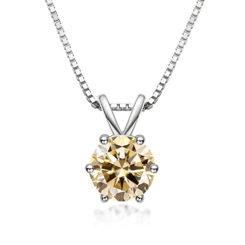 Elegante Solitaire Halsketting met Moissaniet