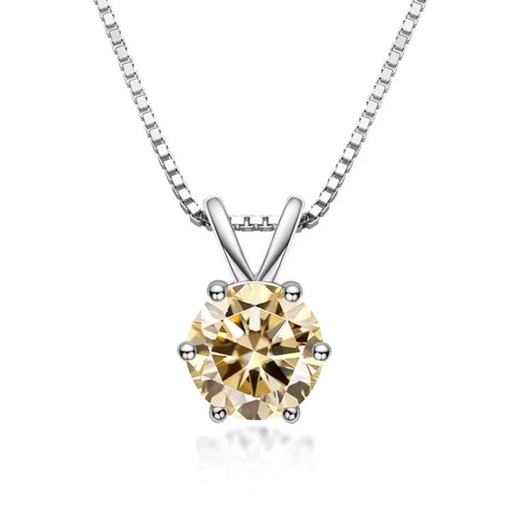Elegante Solitaire Halsketting met Moissaniet