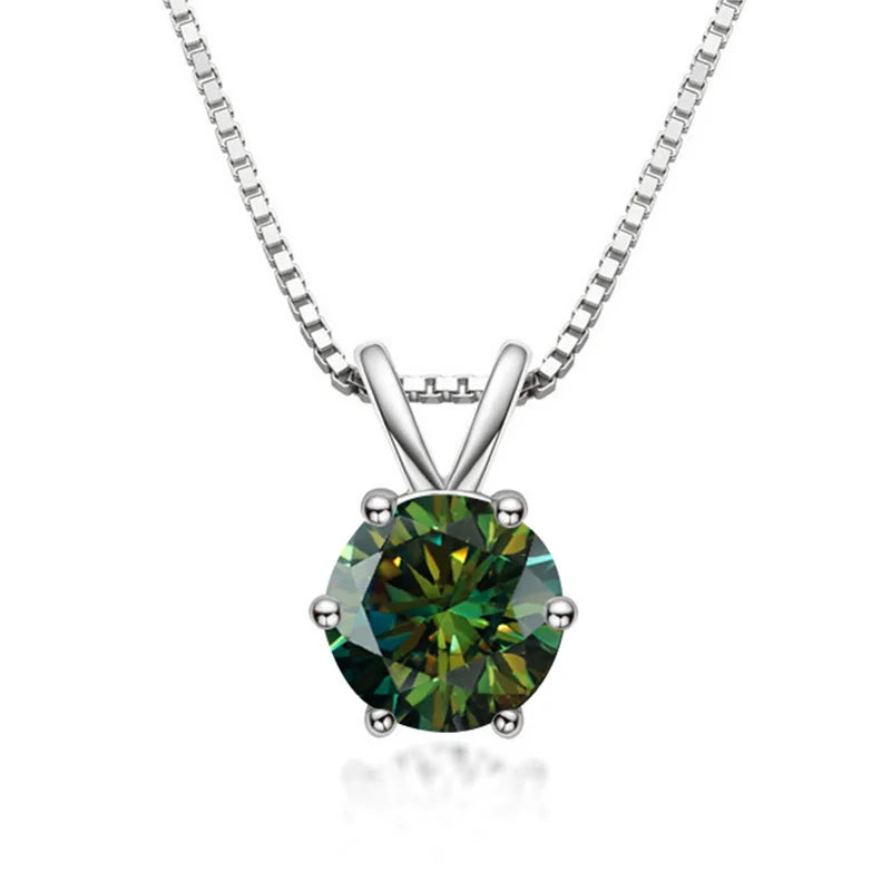 Elegante Solitaire Halsketting met Moissaniet