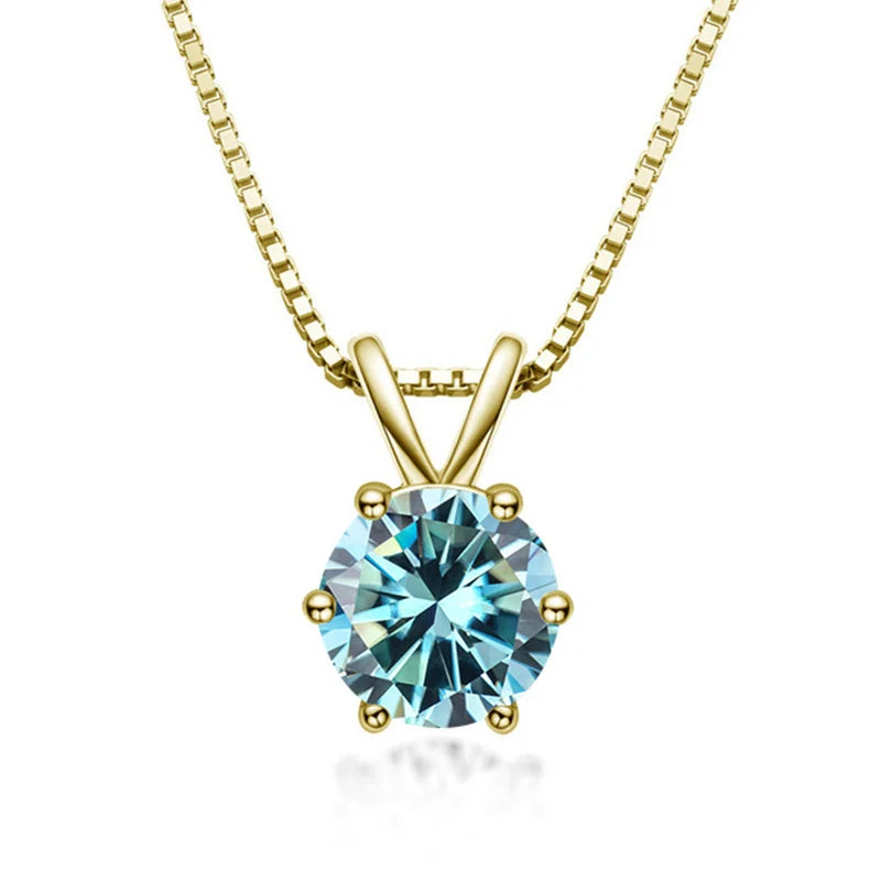 Elegante Solitaire Halsketting met Moissaniet