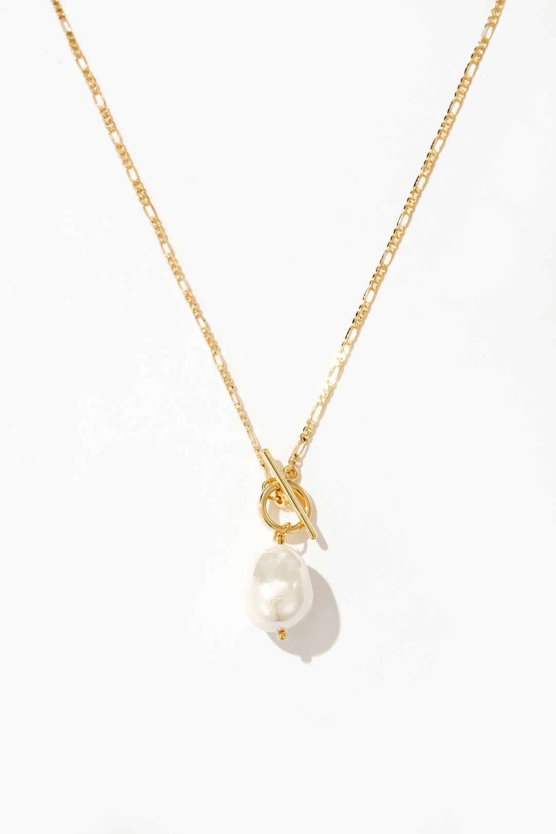 Elegante Ketting met Goudkleurige Parels