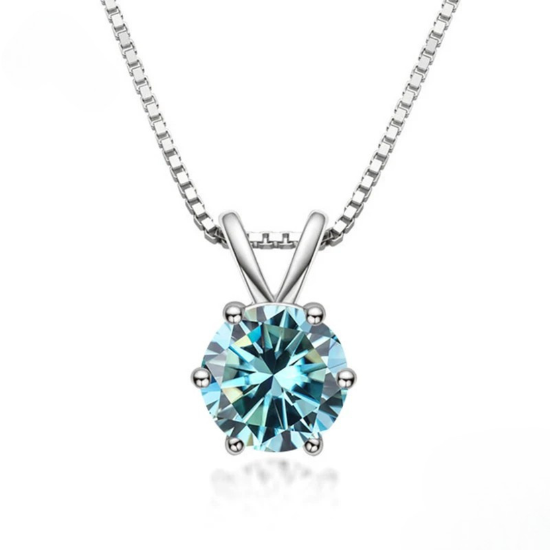 Elegante Solitaire Halsketting met Moissaniet