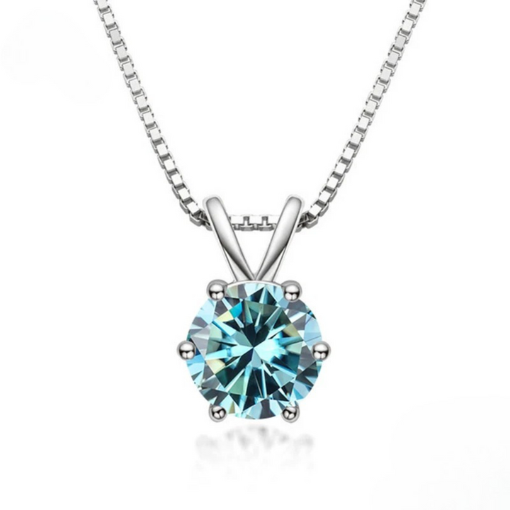 Elegante Solitaire Halsketting met Moissaniet