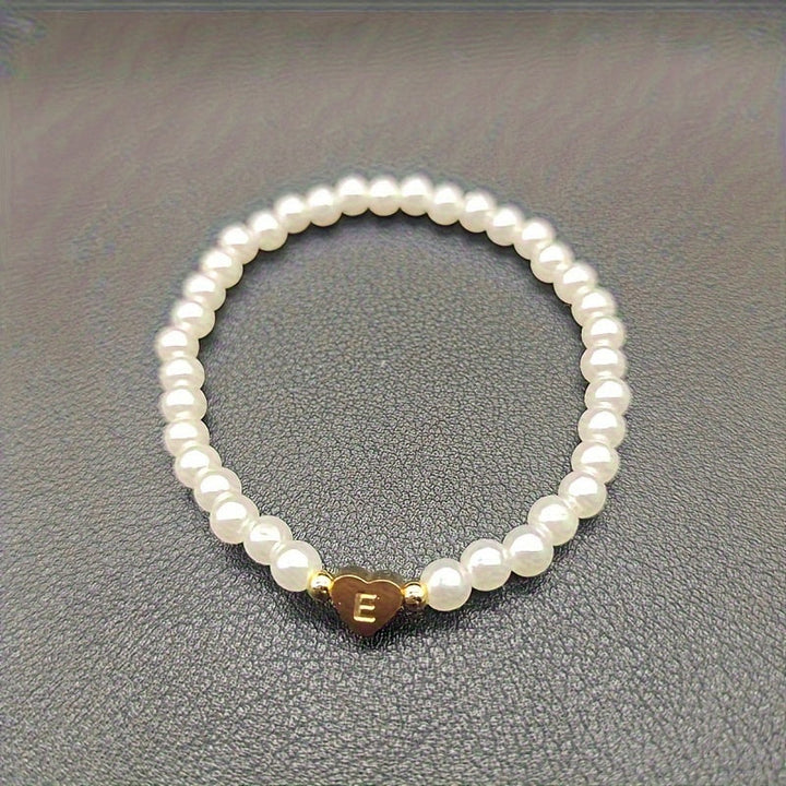 Chique armband met initiaal in hart (A-Z)