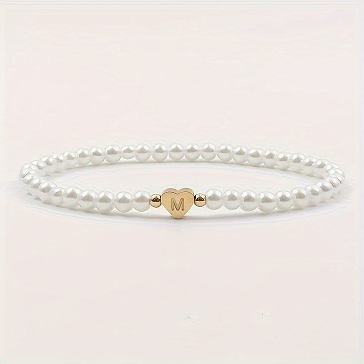Chique armband met initiaal in hart (A-Z)