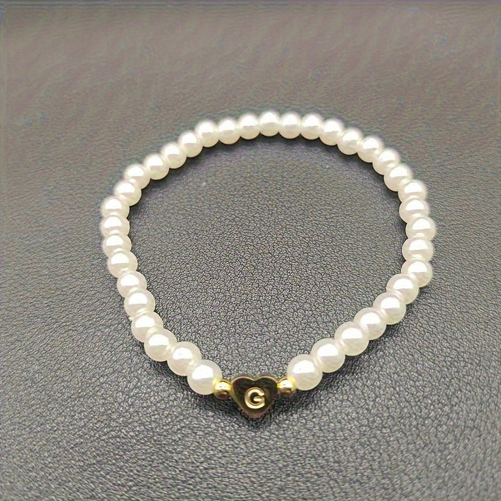 Chique armband met initiaal in hart (A-Z)
