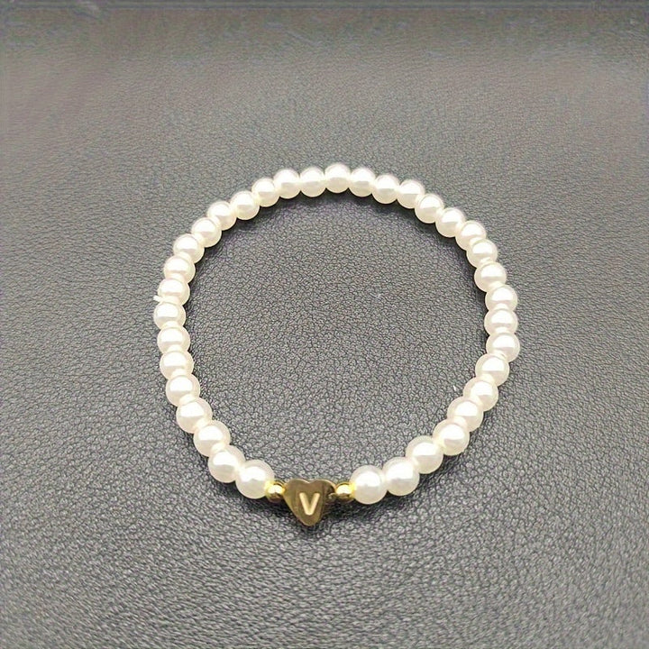 Chique armband met initiaal in hart (A-Z)