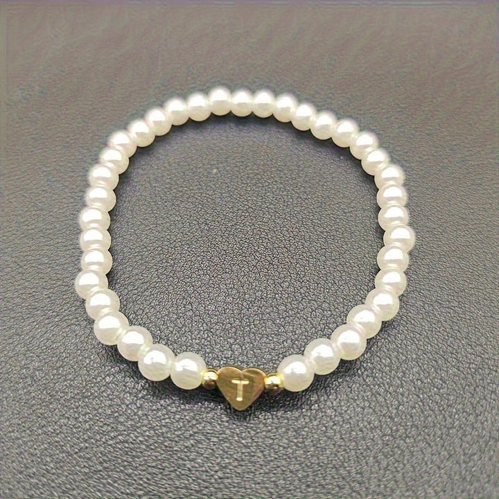 Chique armband met initiaal in hart (A-Z)