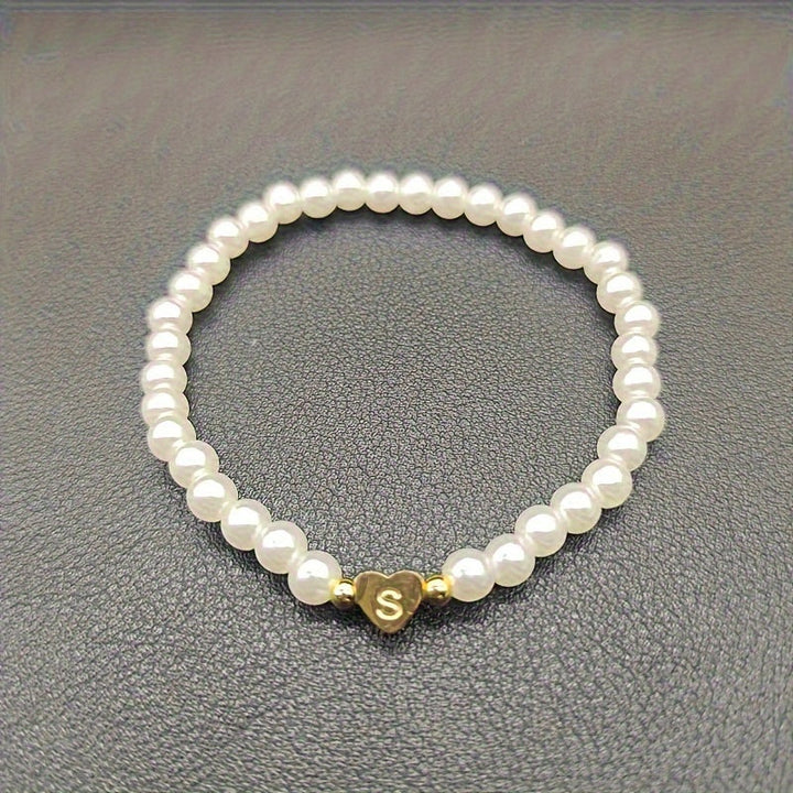 Chique armband met initiaal in hart (A-Z)