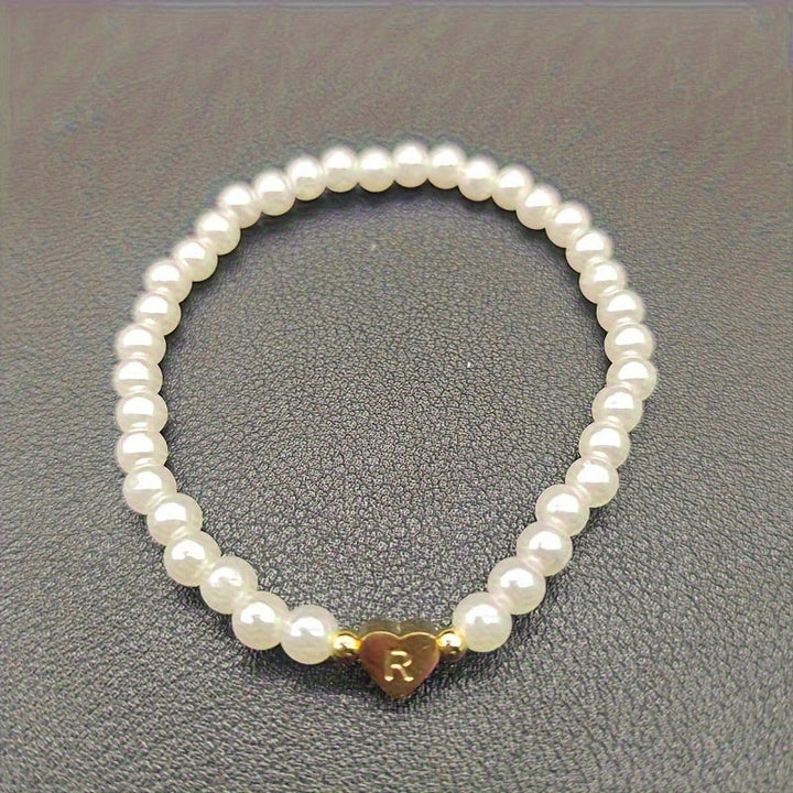 Chique armband met initiaal in hart (A-Z)