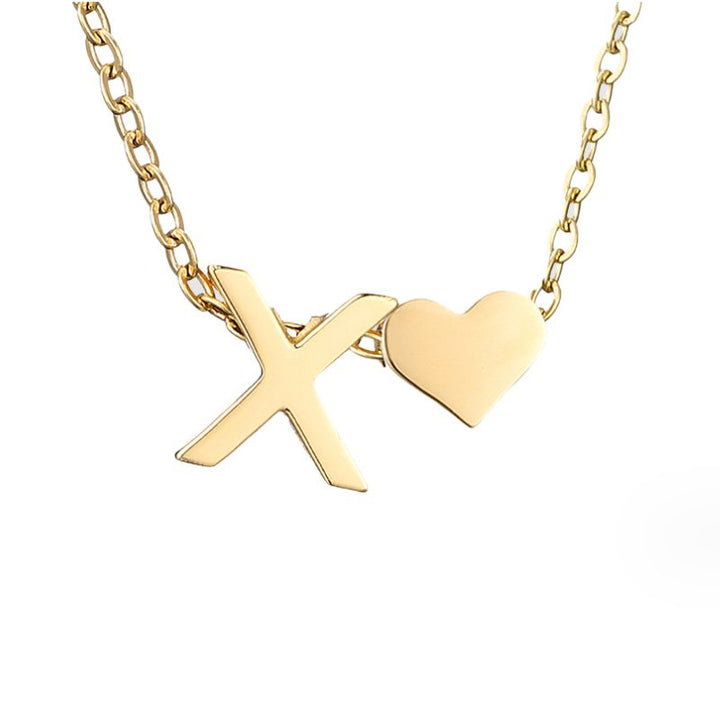 Tijdloze initiaal-ketting met harthanger