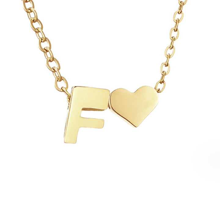 Tijdloze initiaal-ketting met harthanger
