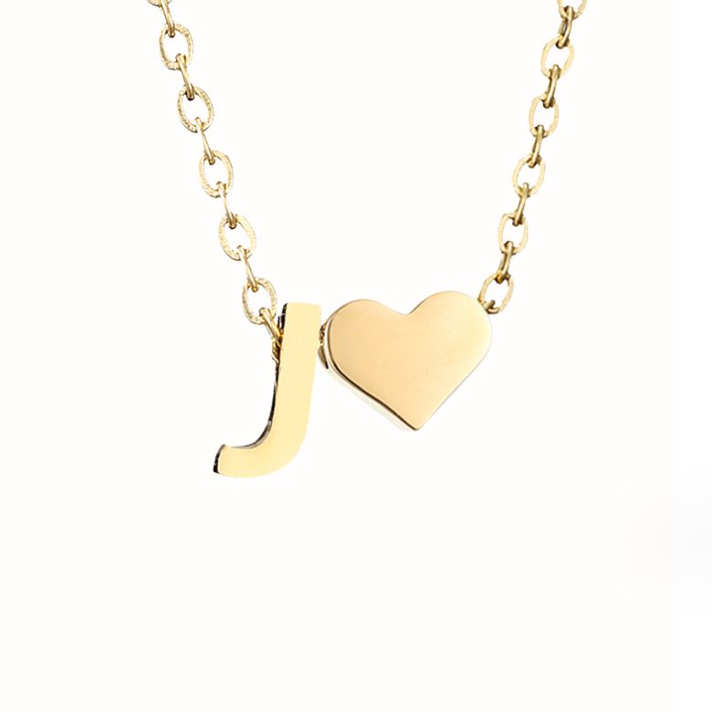 Tijdloze initiaal-ketting met harthanger