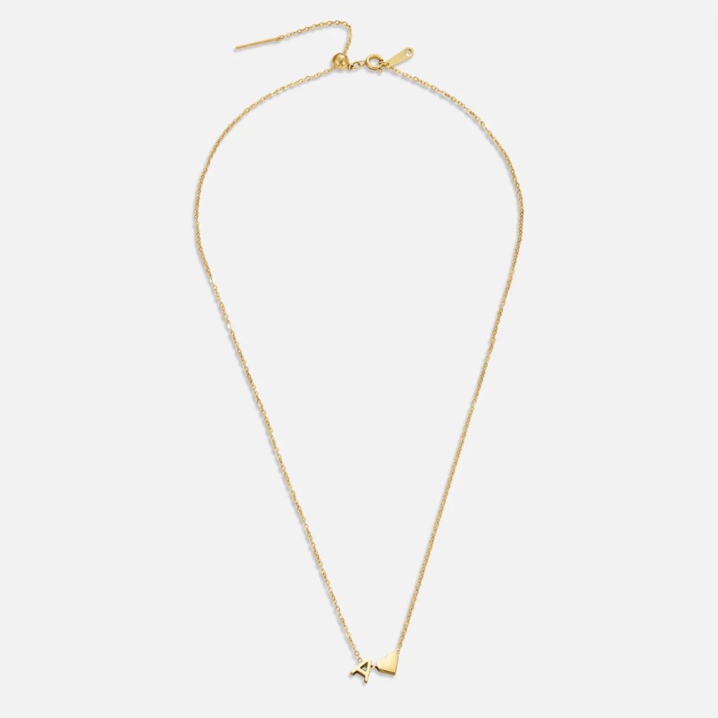 Tijdloze initiaal-ketting met harthanger