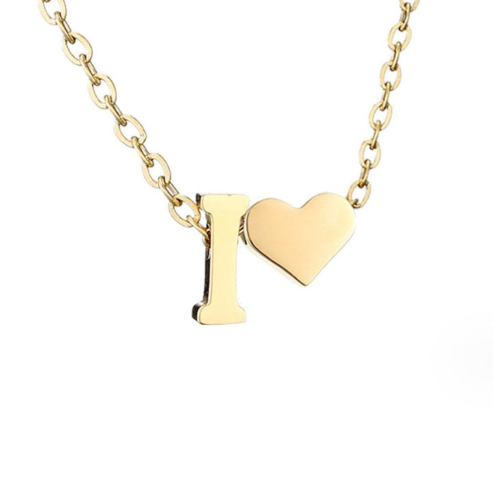 Tijdloze initiaal-ketting met harthanger