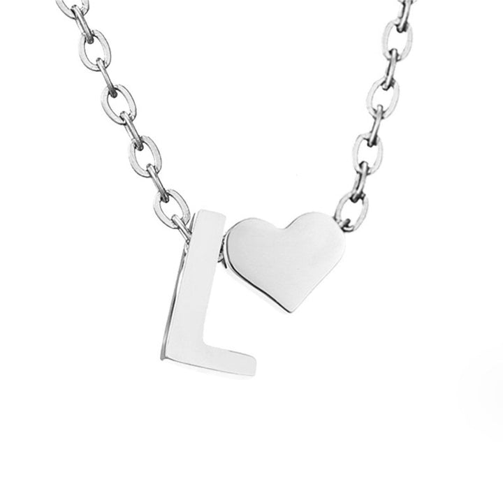 Tijdloze initiaal-ketting met harthanger