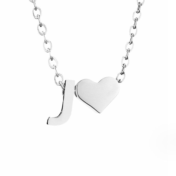 Tijdloze initiaal-ketting met harthanger